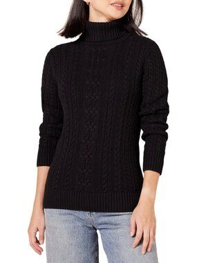 Cozy Long Sleeve Cable Knit Turtleneck Sweater for Women - Perfect Fall Fashion
